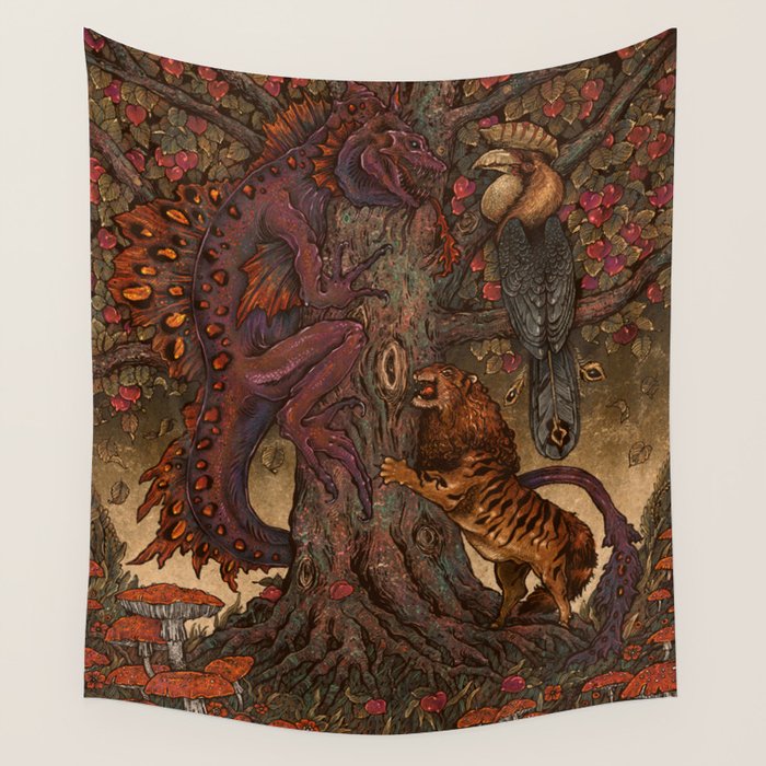 Beware The Jabberwocky Wall Tapestry Gallery Image 1