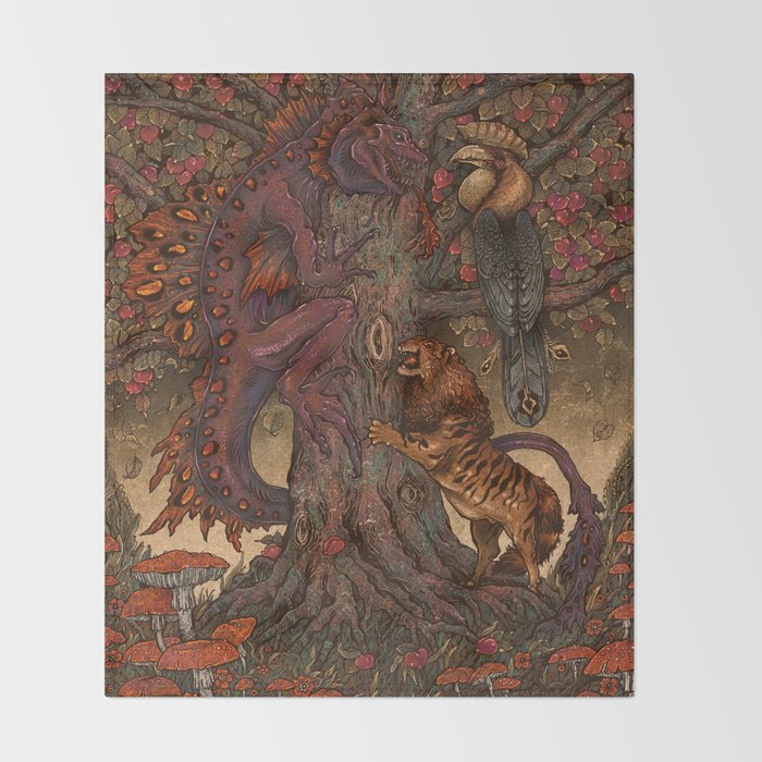 Beware The Jabberwocky Throw Blanket Gallery Image 2