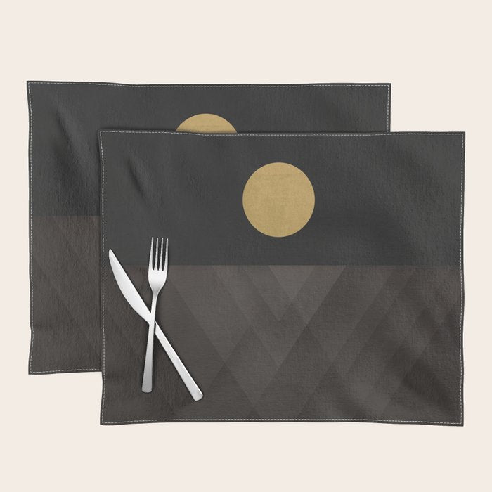 Moon Reflection on Quiet Ocean Placemat Gallery Image 1