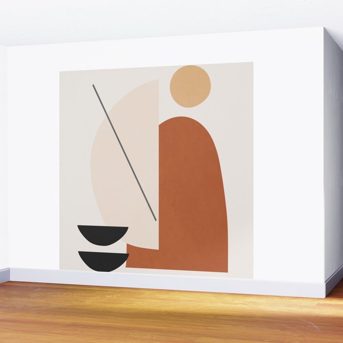 Abstract Minimal Shapes Wall Mural Gallery Image 2