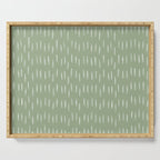 Raindrop Boho Abstract Pattern, Sage Green Serving Tray Gallery Image 1