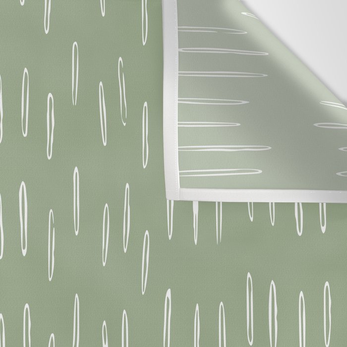 Raindrop Boho Abstract Pattern, Sage Green Wall Tapestry Gallery Image 3