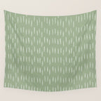 Raindrop Boho Abstract Pattern, Sage Green Wall Tapestry Gallery Image 4