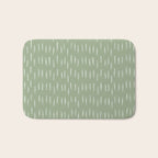 Raindrop Boho Abstract Pattern, Sage Green Bath Mat Gallery Image 1