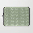 Raindrop Boho Abstract Pattern, Sage Green Laptop Sleeve Gallery Image 1