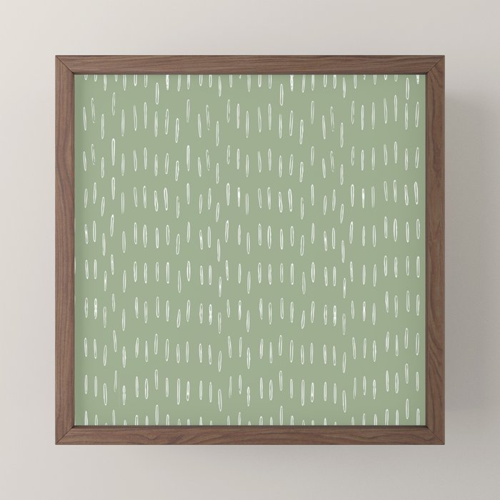 Raindrop Boho Abstract Pattern, Sage Green Mini Art Print Gallery Image 2