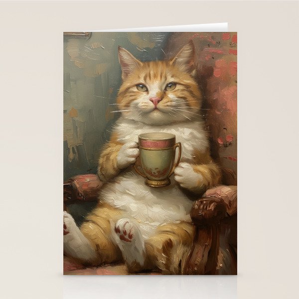 Tea Time Cat II Stationery Card Gallery Image 2