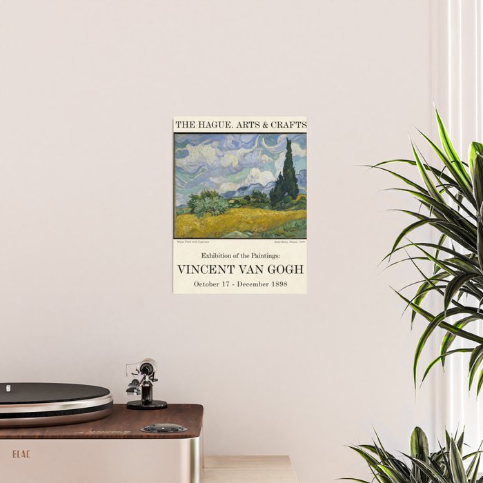 Wheat Field with Cypress by Vincent Van Gogh Poster Gallery Image 2