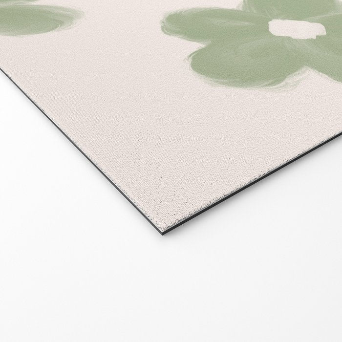 Sage Green Flowers Welcome Mat Gallery Image 2