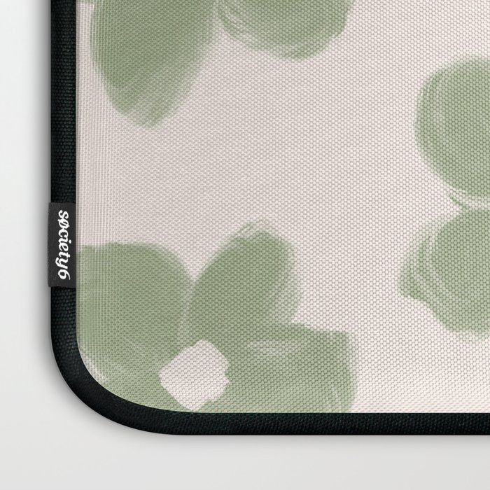 Sage Green Flowers Laptop Sleeve Gallery Image 3