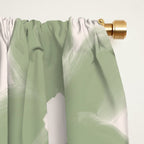 Sage Green Flowers Window Curtain Gallery Image 2