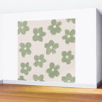 Sage Green Flowers Wall Mural Gallery Image 2