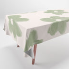 Sage Green Flowers Tablecloth Gallery Image 1