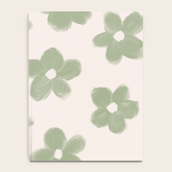 Sage Green Flowers Notebook Gallery Image 4