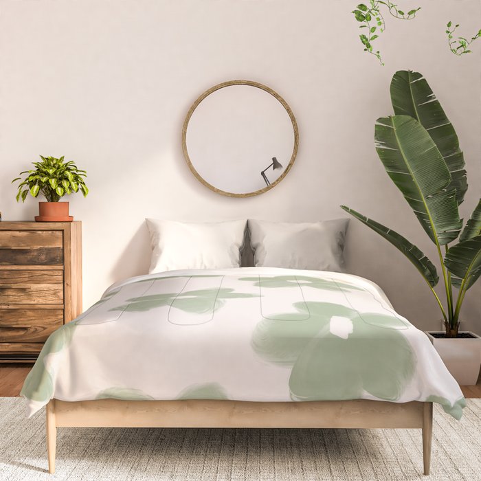 Sage Green Flowers Comforter Gallery Image 3