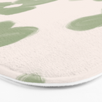 Sage Green Flowers Bath Mat Gallery Image 3