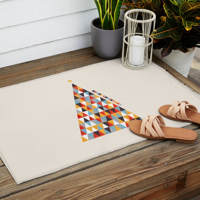 Modern Christmas Tree Outdoor Rug Gallery Image 2