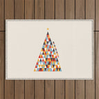 Modern Christmas Tree Outdoor Rug Gallery Image 1