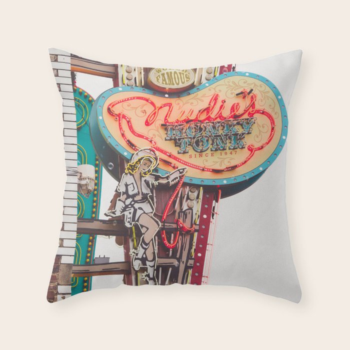 Nudie's Honkytonk - Nashville Throw Pillow Gallery Image 6