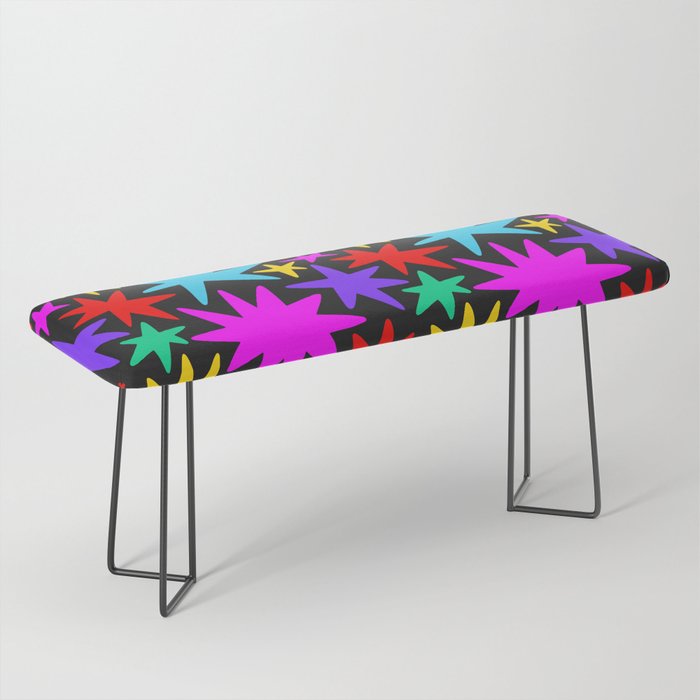 Colorful fun star shape art pattern Bench Gallery Image 1