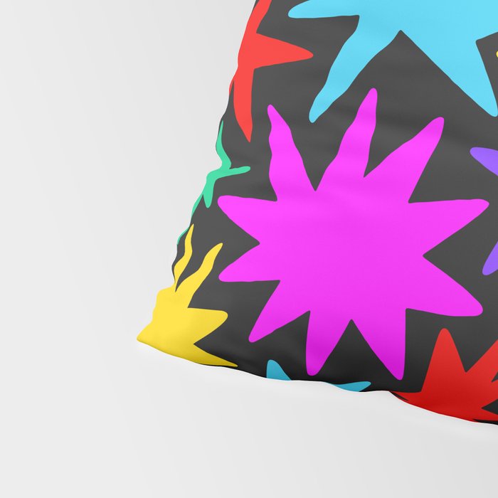 Colorful fun star shape art pattern Pillow Sham Gallery Image 4
