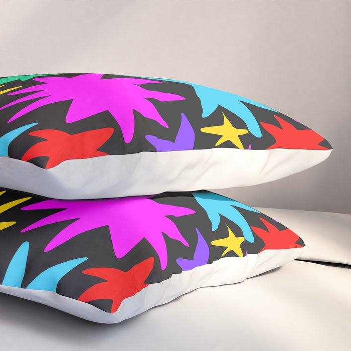 Colorful fun star shape art pattern Pillow Sham Gallery Image 3