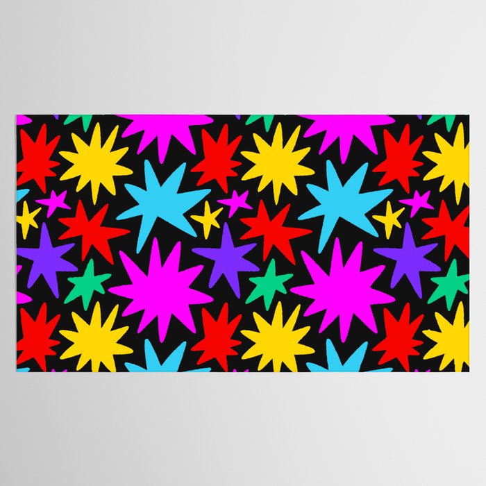 Colorful fun star shape art pattern Tablecloth Gallery Image 2
