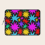Colorful fun star shape art pattern Laptop Sleeve Gallery Image 1