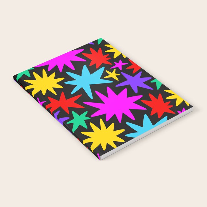 Colorful fun star shape art pattern Notebook Gallery Image 2