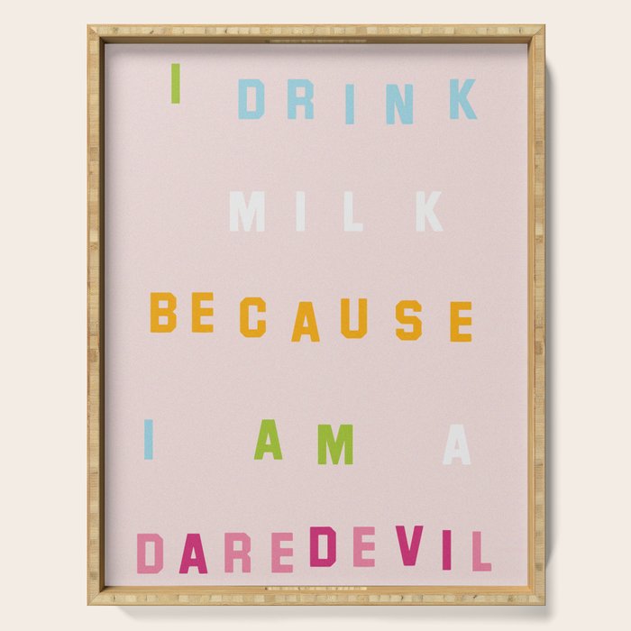 Dare to Drink Milk Serving Tray Gallery Image 1