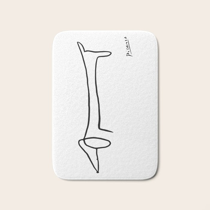 Picasso's sausage dog Bath Mat Gallery Image 1