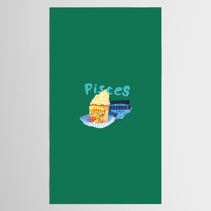 Pisces Chill Vibes in Chive Green | Zodiac Series  Tablecloth Gallery Image 2