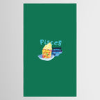 Pisces Chill Vibes in Chive Green | Zodiac Series  Tablecloth Gallery Image 2