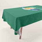 Pisces Chill Vibes in Chive Green | Zodiac Series  Tablecloth Gallery Image 1