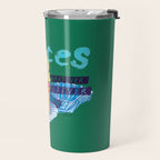 Pisces Chill Vibes in Chive Green | Zodiac Series  Travel Mug Gallery Image 2