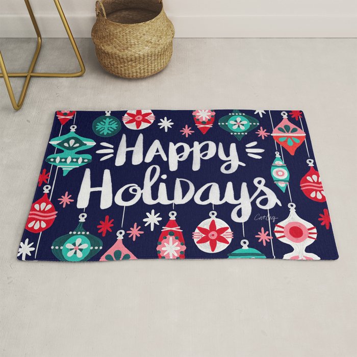 Happy Holidays - Navy Rug Gallery Image 1