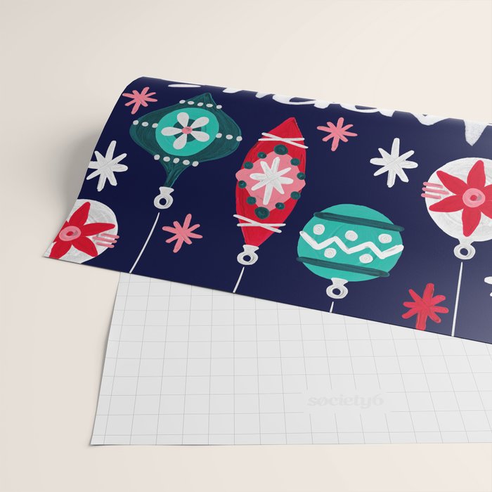 Happy Holidays - Navy Wrapping Paper Gallery Image 2