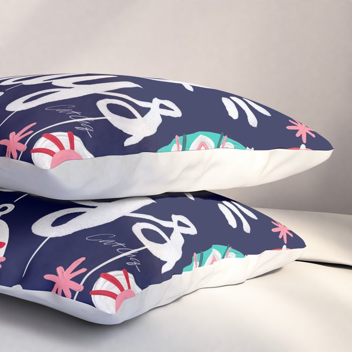 Happy Holidays - Navy Pillow Sham Gallery Image 3