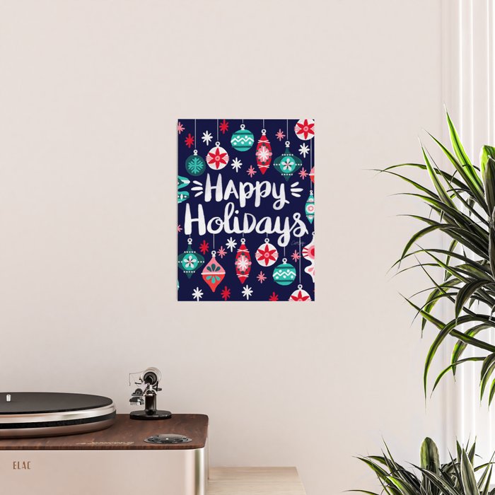 Happy Holidays - Navy Poster Gallery Image 2
