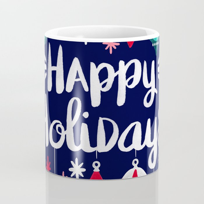 Happy Holidays - Navy Coffee Mug Gallery Image 4
