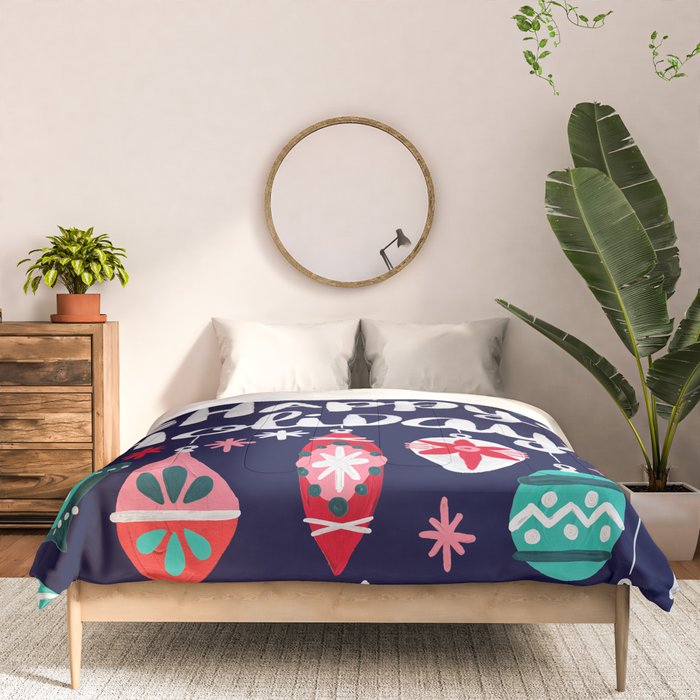 Happy Holidays - Navy Comforter Gallery Image 3