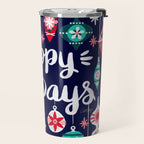 Happy Holidays - Navy Travel Mug Gallery Image 2