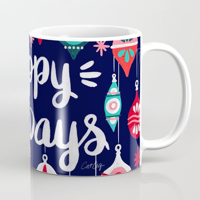 Happy Holidays - Navy Coffee Mug Gallery Image 1