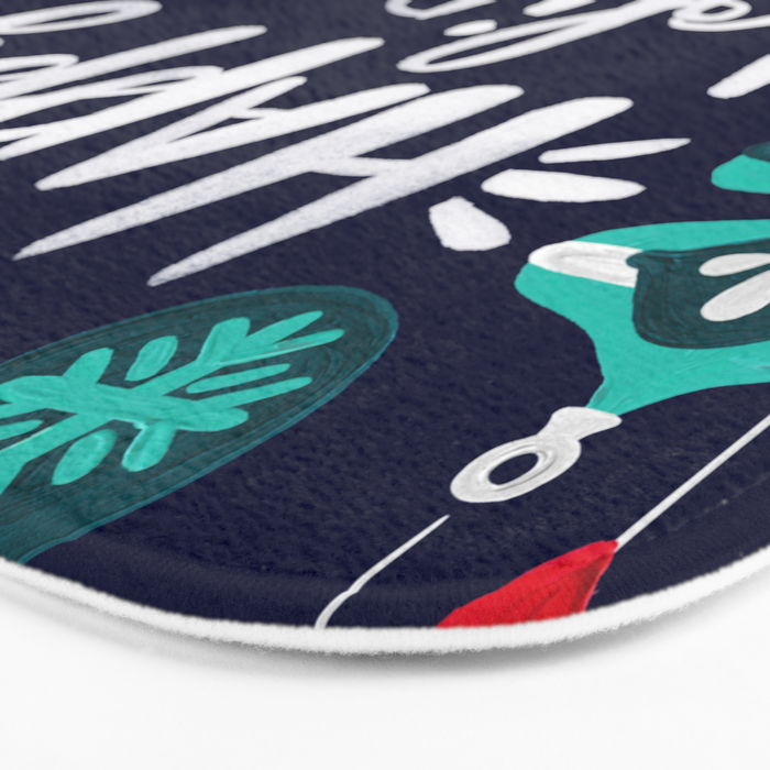 Happy Holidays - Navy Bath Mat Gallery Image 3