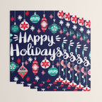 Happy Holidays - Navy Wrapping Paper Gallery Image 3