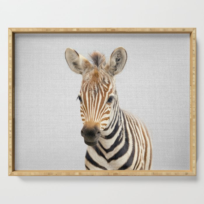 Baby Zebra - Colorful Serving Tray Gallery Image 1