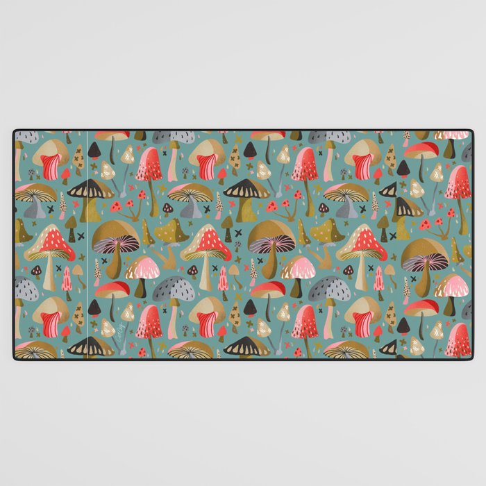 Mushroom Collection - Mint Desk Mat Gallery Image 3