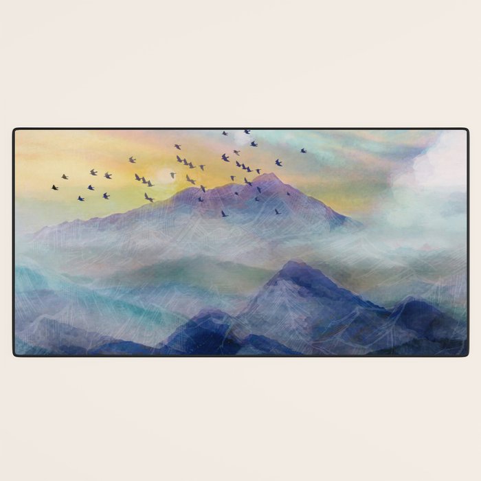 Mountain Sunrise Desk Mat Gallery Image 3