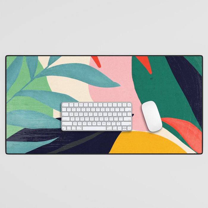 Abstract Art Tropical Leaves 42 Desk Mat Gallery Image 1