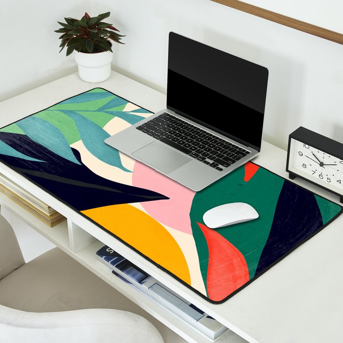 Abstract Art Tropical Leaves 42 Desk Mat Gallery Image 2